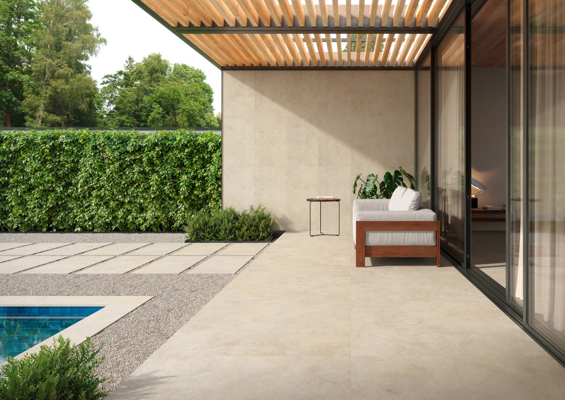 Pavimento Marazzi in gres in un interno contemporaneo